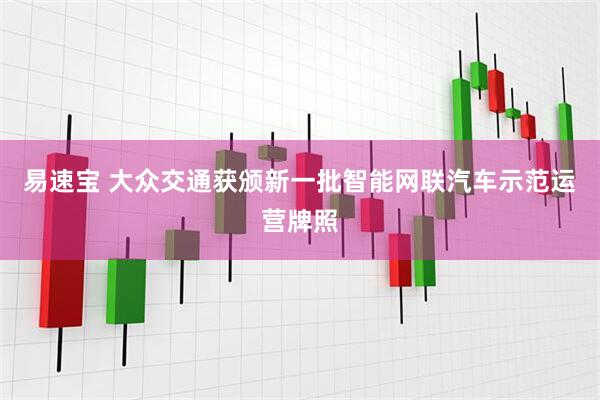 易速宝 大众交通获颁新一批智能网联汽车示范运营牌照